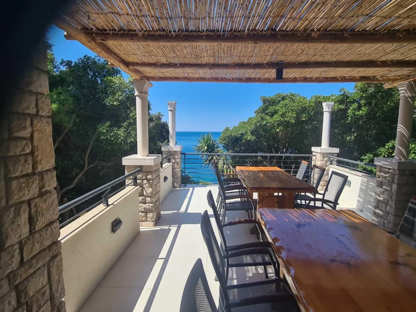 View from the terrace to the sea